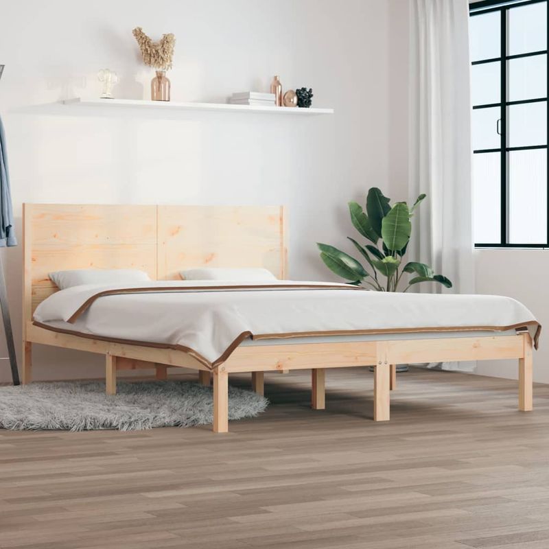 Casa si Gradina - Mobilier - Paturi si accesorii - Paturi - Cadru de pat King Size, 150x200 cm, lemn masiv - Infinity.ro