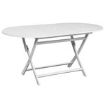 Casa si Gradina - Gradina si terasa - Mobilier exterior - Seturi mobila gradina - Set mobilier de exterior, 7 piese, alb, lemn masiv de acacia - Infinity.ro
