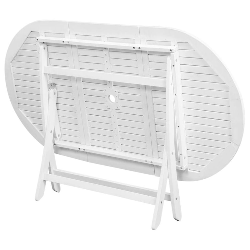 Casa si Gradina - Gradina si terasa - Mobilier exterior - Seturi mobila gradina - Set mobilier de exterior, 7 piese, alb, lemn masiv de acacia - Infinity.ro