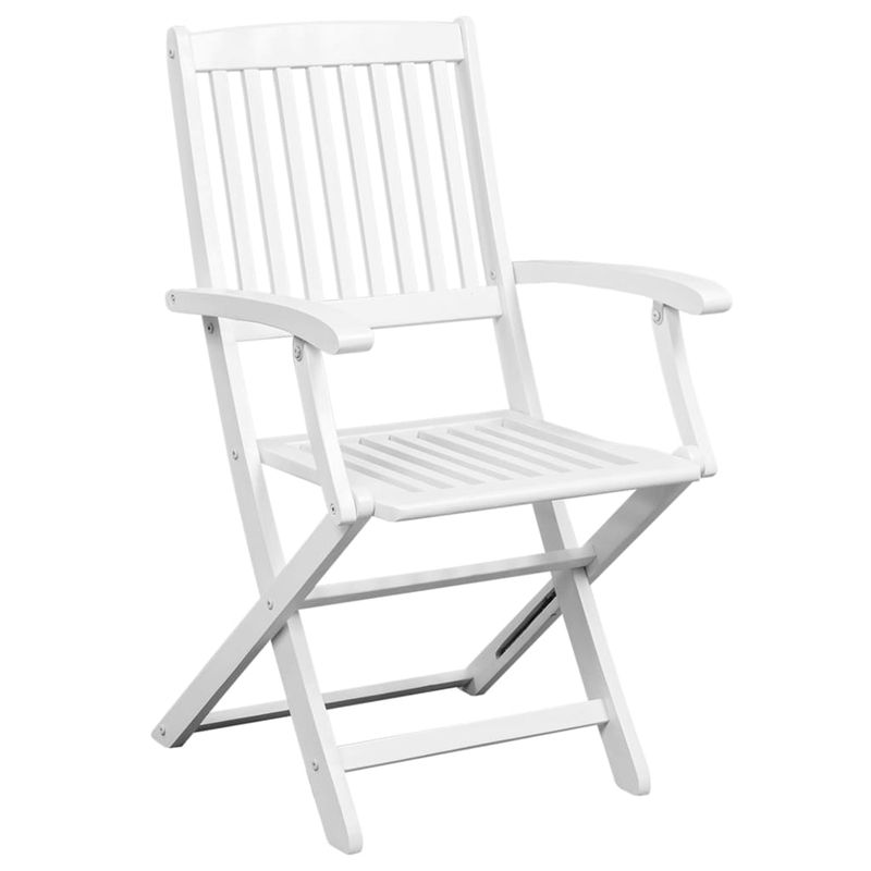 Casa si Gradina - Gradina si terasa - Mobilier exterior - Seturi mobila gradina - Set mobilier de exterior, 7 piese, alb, lemn masiv de acacia - Infinity.ro