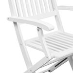 Casa si Gradina - Gradina si terasa - Mobilier exterior - Seturi mobila gradina - Set mobilier de exterior, 7 piese, alb, lemn masiv de acacia - Infinity.ro