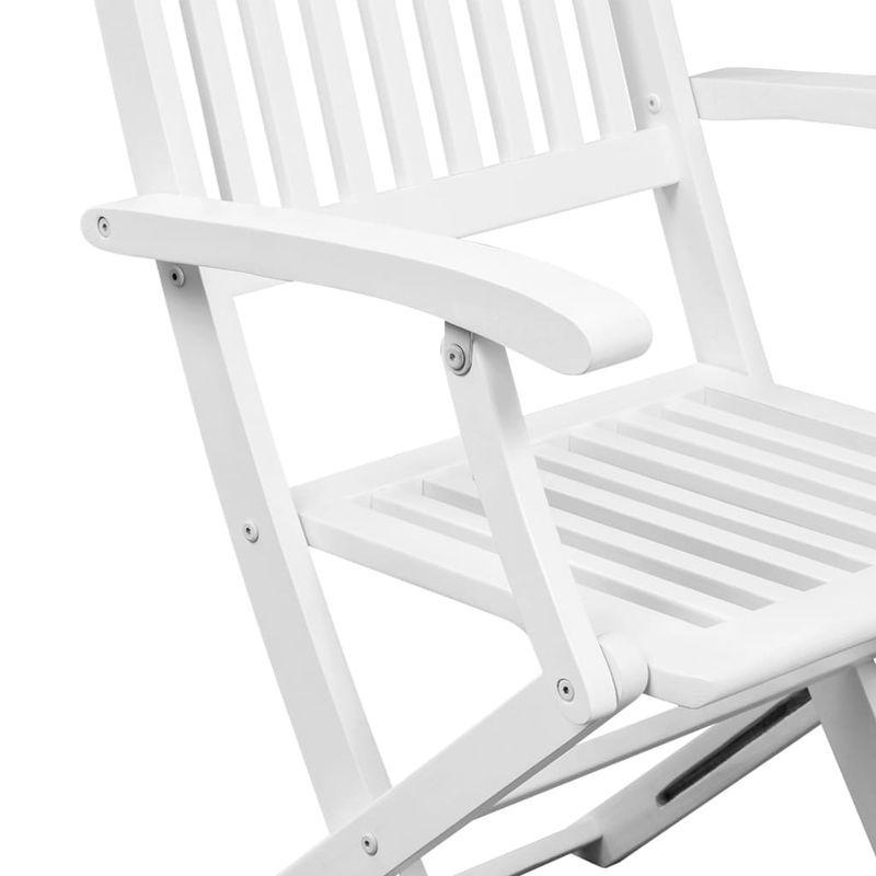 Casa si Gradina - Gradina si terasa - Mobilier exterior - Seturi mobila gradina - Set mobilier de exterior, 7 piese, alb, lemn masiv de acacia - Infinity.ro