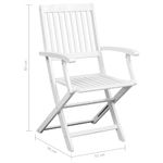 Casa si Gradina - Gradina si terasa - Mobilier exterior - Seturi mobila gradina - Set mobilier de exterior, 7 piese, alb, lemn masiv de acacia - Infinity.ro