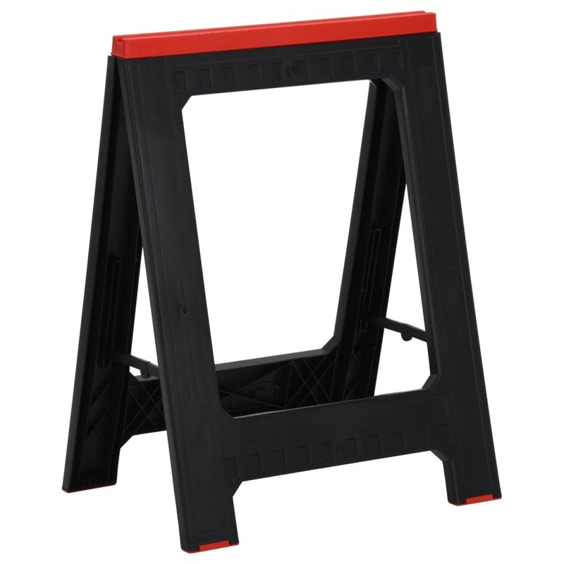 Casa si Gradina - Constructii - Scule de mana si unelte - Scari de lucru - Estacade lucru pliabile 2 buc negru & rosu 350 kg polipropilena - Infinity.ro