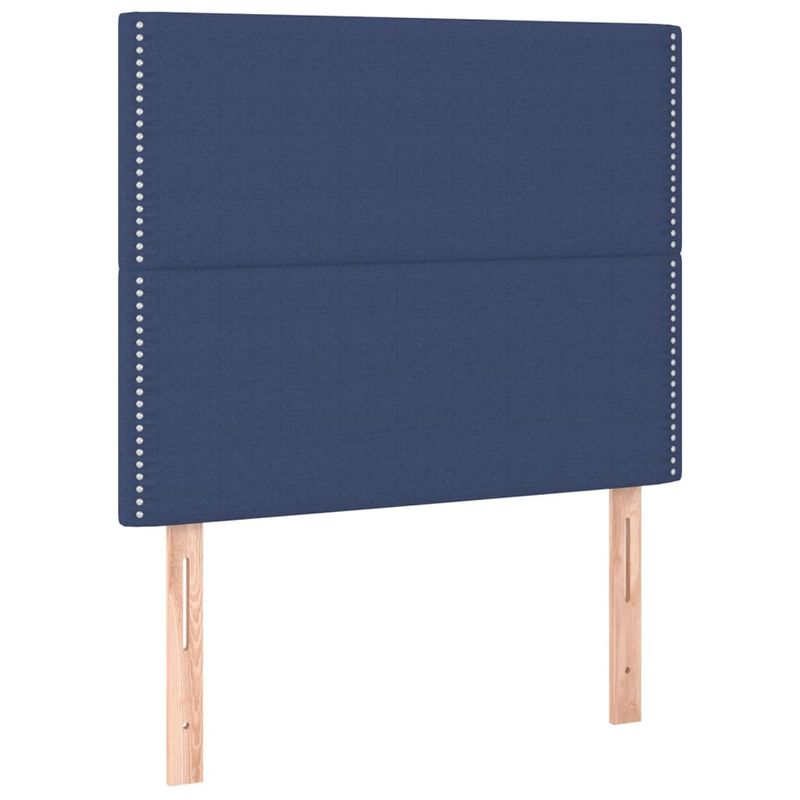 Casa si Gradina - Mobilier - Paturi si accesorii - Paturi - Pat box spring cu saltea, albastru, 90x190 cm, textil - Infinity.ro
