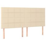 Casa si Gradina - Mobilier - Paturi si accesorii - Paturi - Cadru de pat cu tablie, crem, 200x200 cm, textil - Infinity.ro