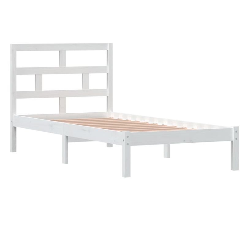 Casa si Gradina - Mobilier - Paturi si accesorii - Paturi - Cadru de pat single, alb, 90x190 cm, lemn masiv - Infinity.ro