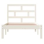Casa si Gradina - Mobilier - Paturi si accesorii - Paturi - Cadru de pat single, alb, 90x190 cm, lemn masiv - Infinity.ro
