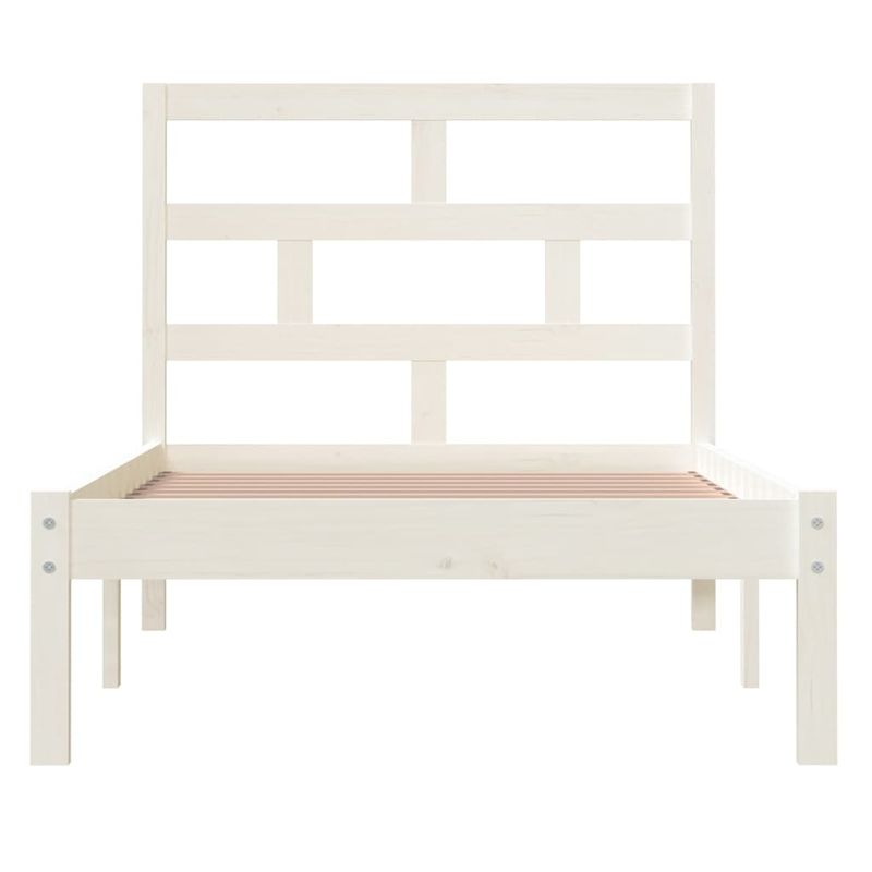 Casa si Gradina - Mobilier - Paturi si accesorii - Paturi - Cadru de pat single, alb, 90x190 cm, lemn masiv - Infinity.ro