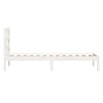 Casa si Gradina - Mobilier - Paturi si accesorii - Paturi - Cadru de pat single, alb, 90x190 cm, lemn masiv - Infinity.ro