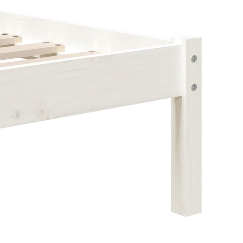 Casa si Gradina - Mobilier - Paturi si accesorii - Paturi - Cadru de pat single, alb, 90x190 cm, lemn masiv - Infinity.ro