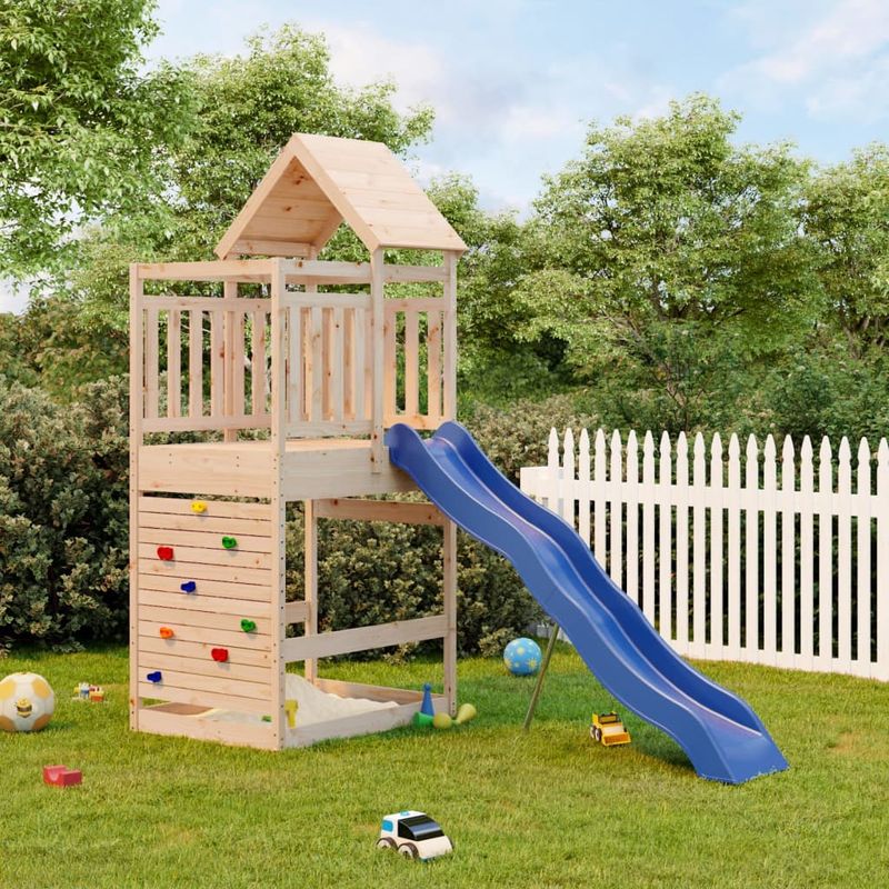 Jucarii, Copii si Bebe - Jucarii si jocuri - Jucarii de exterior - Spatii de joaca si accesorii - Set de joaca pentru exterior, lemn masiv de pin - Infinity.ro
