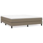 Casa si Gradina - Mobilier - Paturi si accesorii - Paturi - Cadru de pat box spring, gri taupe, 160x200 cm, textil, înălțime 25 cm - Infinity.ro