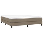 Casa si Gradina - Mobilier - Paturi si accesorii - Paturi - Cadru de pat box spring, gri taupe, 160x200 cm, textil, înălțime 25 cm - Infinity.ro