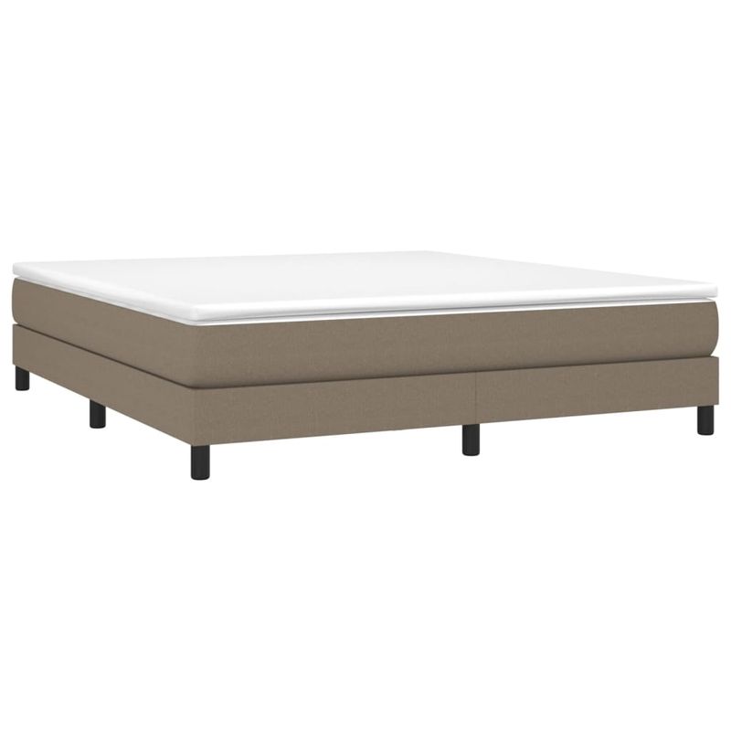 Casa si Gradina - Mobilier - Paturi si accesorii - Paturi - Cadru de pat box spring, gri taupe, 160x200 cm, textil, înălțime 25 cm - Infinity.ro