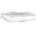 Casa si Gradina - Mobilier - Paturi si accesorii - Paturi - Cadru de pat box spring, gri taupe, 160x200 cm, textil, înălțime 25 cm - Infinity.ro
