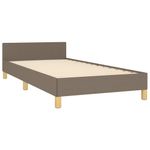 Casa si Gradina - Mobilier - Paturi si accesorii - Paturi - Cadru de pat cu tablie, gri taupe, 90x200 cm, textil - Infinity.ro