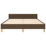 Casa si Gradina - Mobilier - Paturi si accesorii - Paturi - Cadru de pat cu tablie, maro inchis, 140x200 cm, textil - Infinity.ro