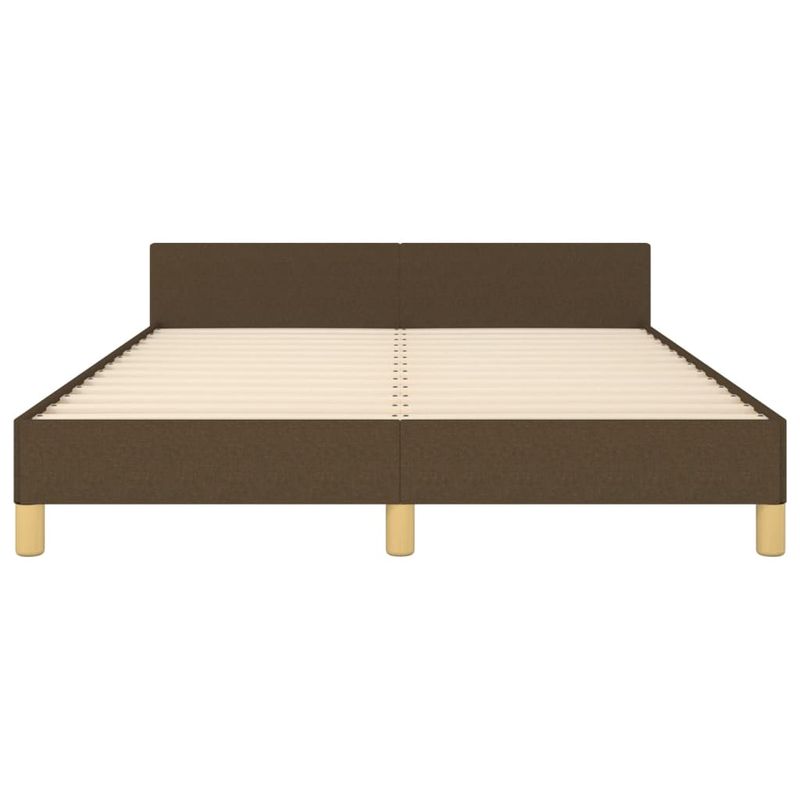 Casa si Gradina - Mobilier - Paturi si accesorii - Paturi - Cadru de pat cu tablie, maro inchis, 140x200 cm, textil - Infinity.ro