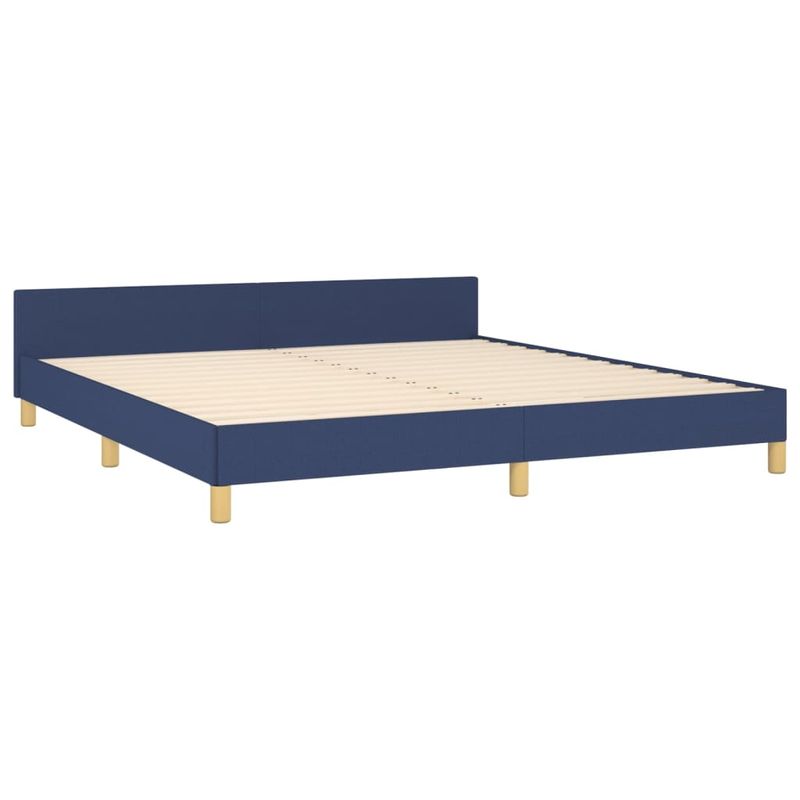 Casa si Gradina - Mobilier - Paturi si accesorii - Paturi - Cadru de pat cu tablie, albastru, 160x200 cm, textil - Infinity.ro