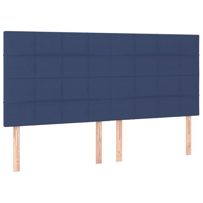Casa si Gradina - Mobilier - Paturi si accesorii - Paturi - Cadru de pat cu tablie, albastru, 160x200 cm, textil - Infinity.ro