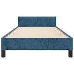 Casa si Gradina - Mobilier - Paturi si accesorii - Paturi - Cadru de pat cu tablie, albastru inchis, 80x200 cm, catifea - Infinity.ro