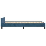 Casa si Gradina - Mobilier - Paturi si accesorii - Paturi - Cadru de pat cu tablie, albastru inchis, 80x200 cm, catifea - Infinity.ro