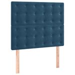 Casa si Gradina - Mobilier - Paturi si accesorii - Paturi - Cadru de pat cu tablie, albastru inchis, 80x200 cm, catifea - Infinity.ro
