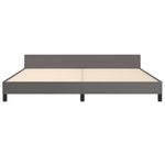 Casa si Gradina - Mobilier - Paturi si accesorii - Paturi - Cadru de pat cu tablie, gri, 200x200 cm, piele ecologica - Infinity.ro