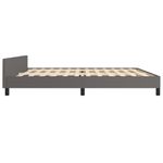 Casa si Gradina - Mobilier - Paturi si accesorii - Paturi - Cadru de pat cu tablie, gri, 200x200 cm, piele ecologica - Infinity.ro