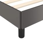 Casa si Gradina - Mobilier - Paturi si accesorii - Paturi - Cadru de pat cu tablie, gri, 200x200 cm, piele ecologica - Infinity.ro