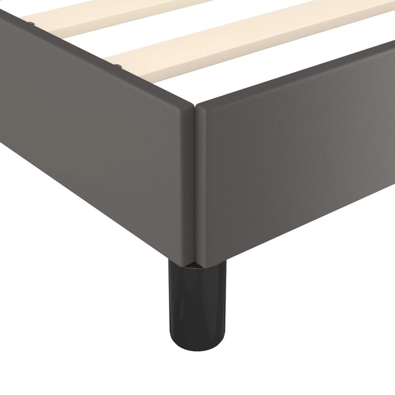 Casa si Gradina - Mobilier - Paturi si accesorii - Paturi - Cadru de pat cu tablie, gri, 200x200 cm, piele ecologica - Infinity.ro