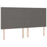 Casa si Gradina - Mobilier - Paturi si accesorii - Paturi - Cadru de pat cu tablie, gri, 200x200 cm, piele ecologica - Infinity.ro