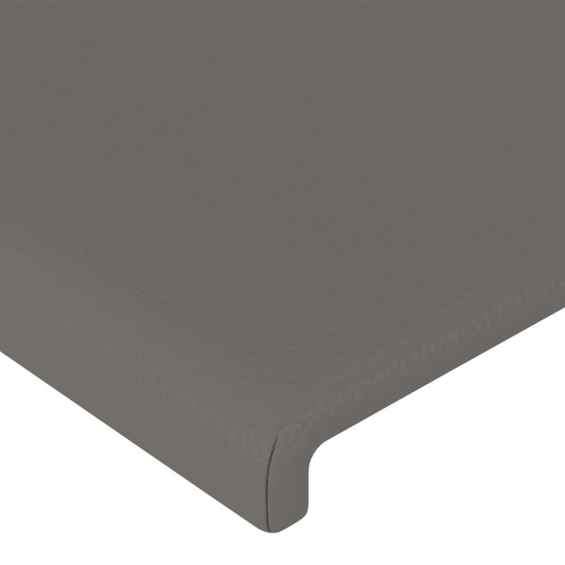 Casa si Gradina - Mobilier - Paturi si accesorii - Paturi - Cadru de pat cu tablie, gri, 200x200 cm, piele ecologica - Infinity.ro