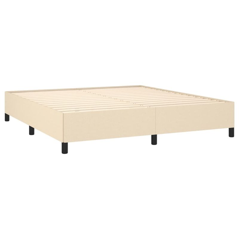 Casa si Gradina - Mobilier - Paturi si accesorii - Paturi - Cadru de pat, crem, 180 x 200 cm, material textil - Infinity.ro