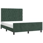 Casa si Gradina - Mobilier - Paturi si accesorii - Paturi - Cadru de pat cu tablie, verde inchis, 140x200 cm, catifea - Infinity.ro