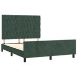 Casa si Gradina - Mobilier - Paturi si accesorii - Paturi - Cadru de pat cu tablie, verde inchis, 140x200 cm, catifea - Infinity.ro