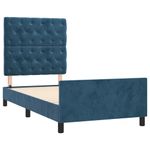 Casa si Gradina - Mobilier - Paturi si accesorii - Paturi - Cadru de pat cu tablie, albastru inchis, 80x200 cm, catifea - Infinity.ro