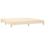 Casa si Gradina - Mobilier - Paturi si accesorii - Paturi - Pat box spring cu saltea, crem, 200x200 cm, textil - Infinity.ro