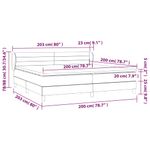 Casa si Gradina - Mobilier - Paturi si accesorii - Paturi - Pat box spring cu saltea, crem, 200x200 cm, textil - Infinity.ro