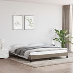 Casa si Gradina - Mobilier - Paturi si accesorii - Paturi - Cadru de pat, gri taupe, 160 x 200 cm, material textil - Infinity.ro
