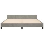 Casa si Gradina - Mobilier - Paturi si accesorii - Paturi - Cadru de pat cu tablie, gri deschis, 160x200 cm, catifea - Infinity.ro