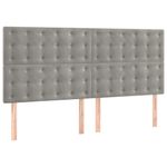 Casa si Gradina - Mobilier - Paturi si accesorii - Paturi - Cadru de pat cu tablie, gri deschis, 160x200 cm, catifea - Infinity.ro
