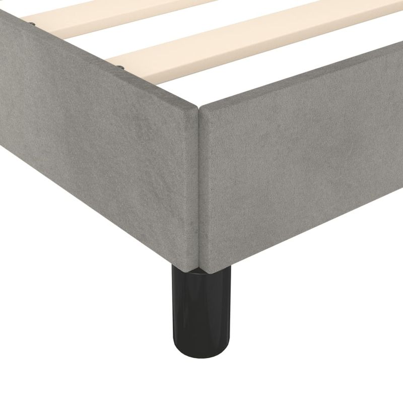 Casa si Gradina - Mobilier - Paturi si accesorii - Paturi - Cadru de pat cu tablie, gri deschis, 160x200 cm, catifea - Infinity.ro