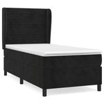 Casa si Gradina - Mobilier - Paturi si accesorii - Paturi - Pat box spring cu saltea, negru, 80x200 cm, catifea - Infinity.ro