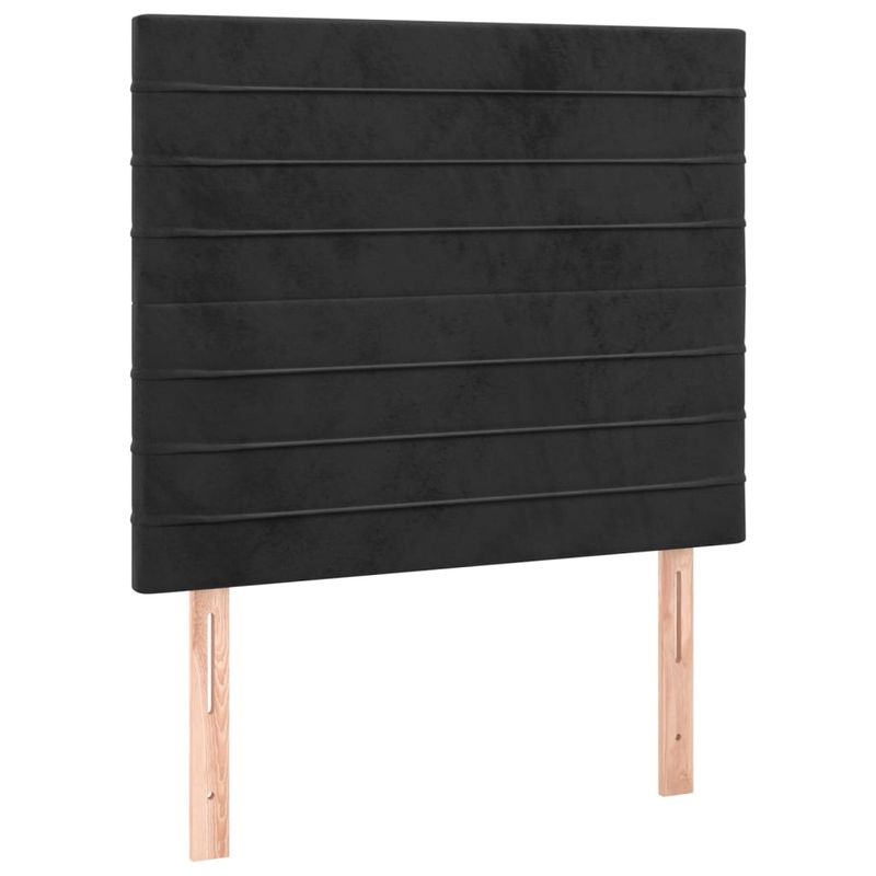 Casa si Gradina - Mobilier - Paturi si accesorii - Paturi - Pat box spring cu saltea, negru, 80x200 cm, catifea - Infinity.ro