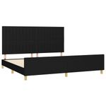 Casa si Gradina - Mobilier - Paturi si accesorii - Paturi - Cadru de pat cu tablie, negru, 200x200 cm, textil - Infinity.ro