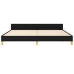 Casa si Gradina - Mobilier - Paturi si accesorii - Paturi - Cadru de pat cu tablie, negru, 200x200 cm, textil - Infinity.ro