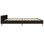 Casa si Gradina - Mobilier - Paturi si accesorii - Paturi - Cadru de pat cu tablie, negru, 200x200 cm, textil - Infinity.ro
