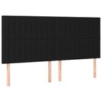 Casa si Gradina - Mobilier - Paturi si accesorii - Paturi - Cadru de pat cu tablie, negru, 200x200 cm, textil - Infinity.ro